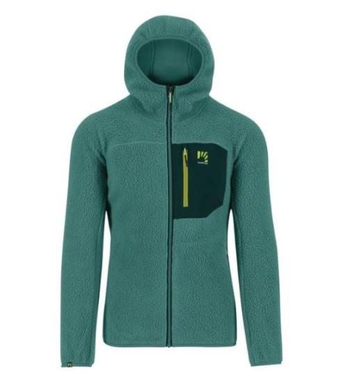 KARPOS MOIAZZA RETRO' FLEECE HOODIE - North Atlantic/Forest