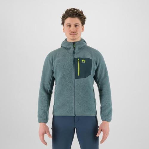 KARPOS MOIAZZA RETRO' FLEECE HOODIE - North Atlantic/Forest